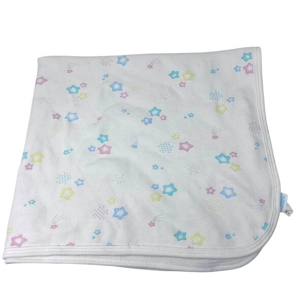 Bright Future Baby Blanket Vintage Shooting Star Cotton Pastel White 25x28" - Picture 3 of 7